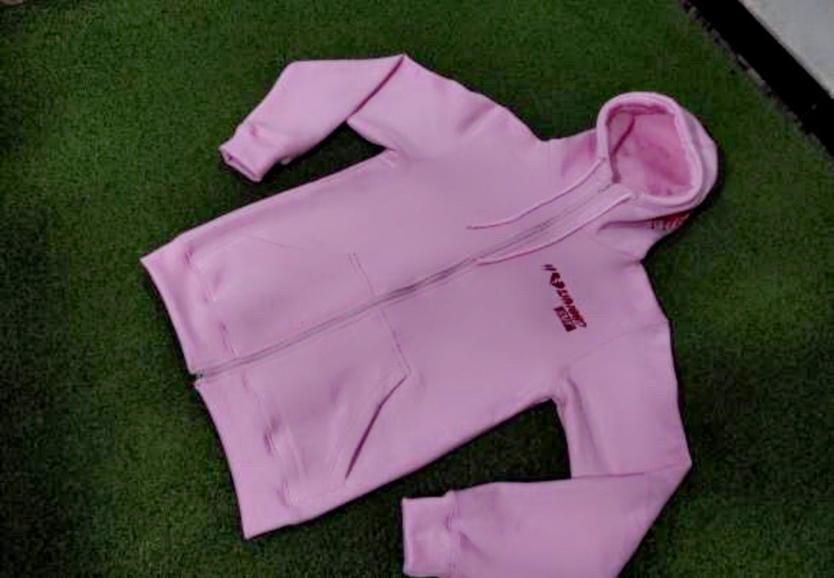 Pink & Red Zip-Up Tracksuit